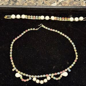 Vintage Multicolor Necklace and Bracelet Set